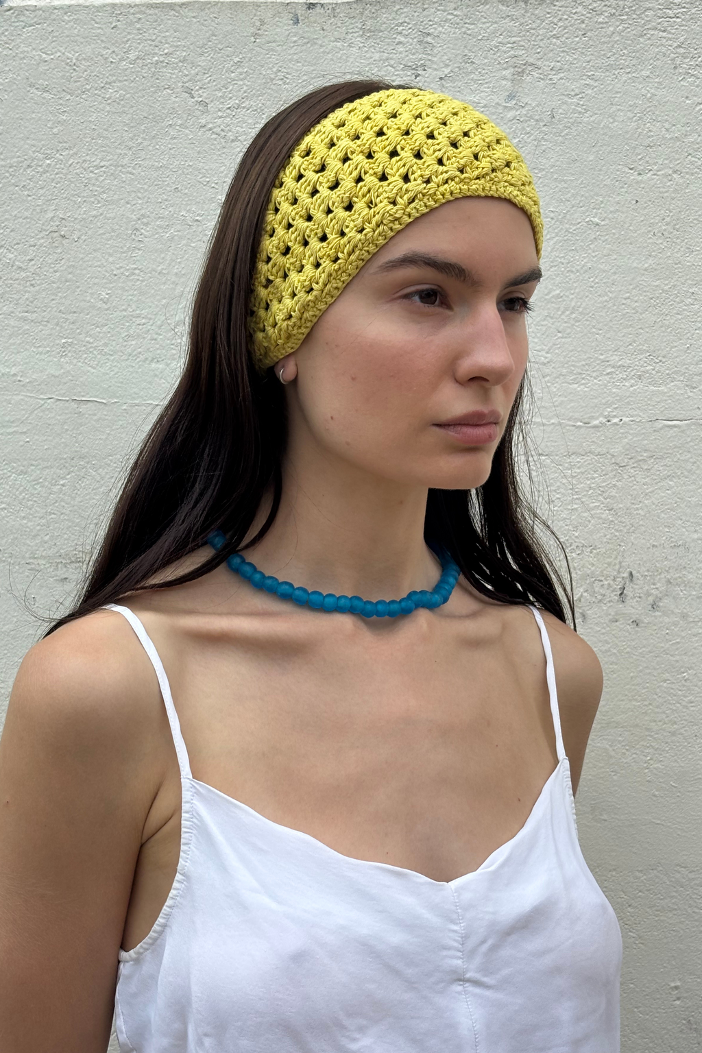 Hand Crocheted Headband - Turmeric Yellow