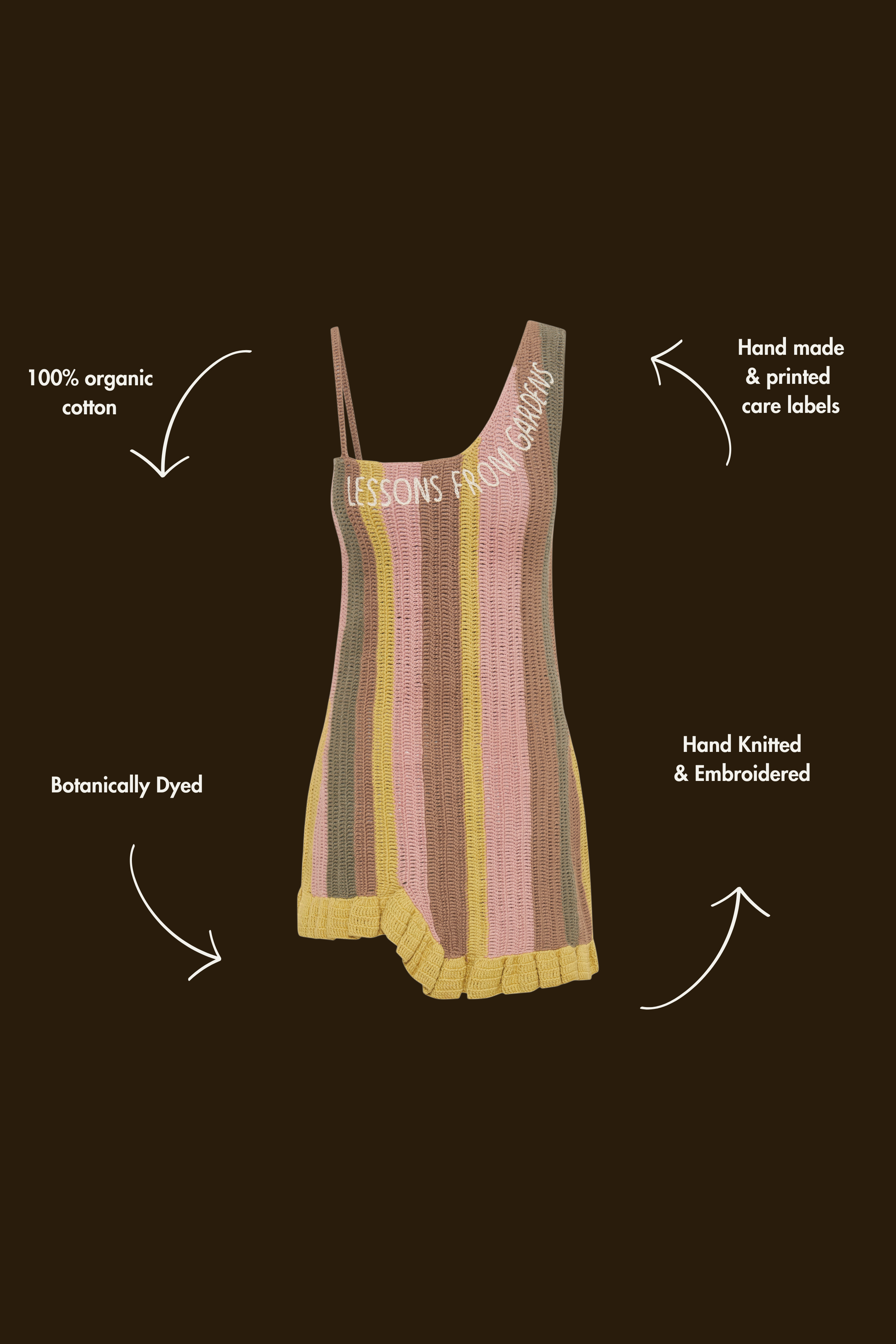 Hand Knitted Organic Cotton Dress – Rainbow Naturals