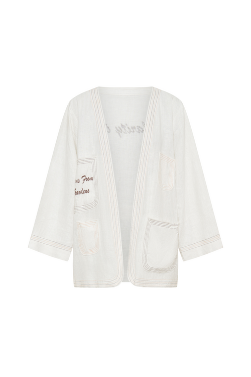 Contrast Stitched Hemp Robe